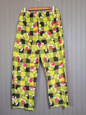 Dr Seuss The Grinch Fleece Pajama Pants Lounge Pants Holiday Men's Large